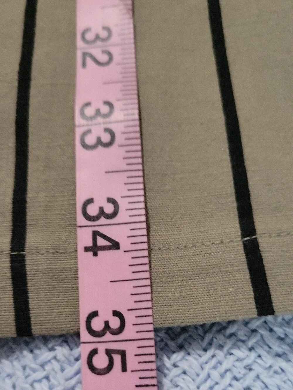 Mod Ref Olive Green and Black Striped Capris